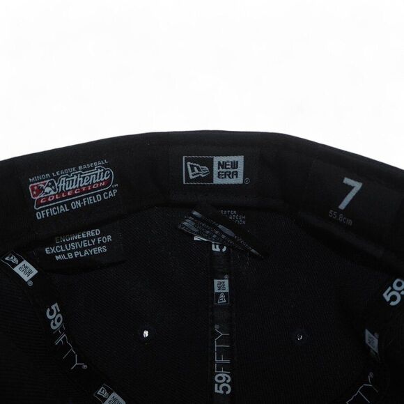 New Era Charlotte Knights Minor League Baseball Fitted Hat Black Size 7 - Picture 6 of 9